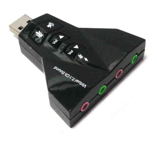 USB2.0 CH7.1 Double Audio Adaptor (USB to 4x3.5mm Audio Jack)